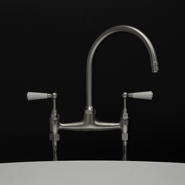 Edwardian Lever Handles or Cross Tops Kitchen Mixer Deck Mounted - Image 6