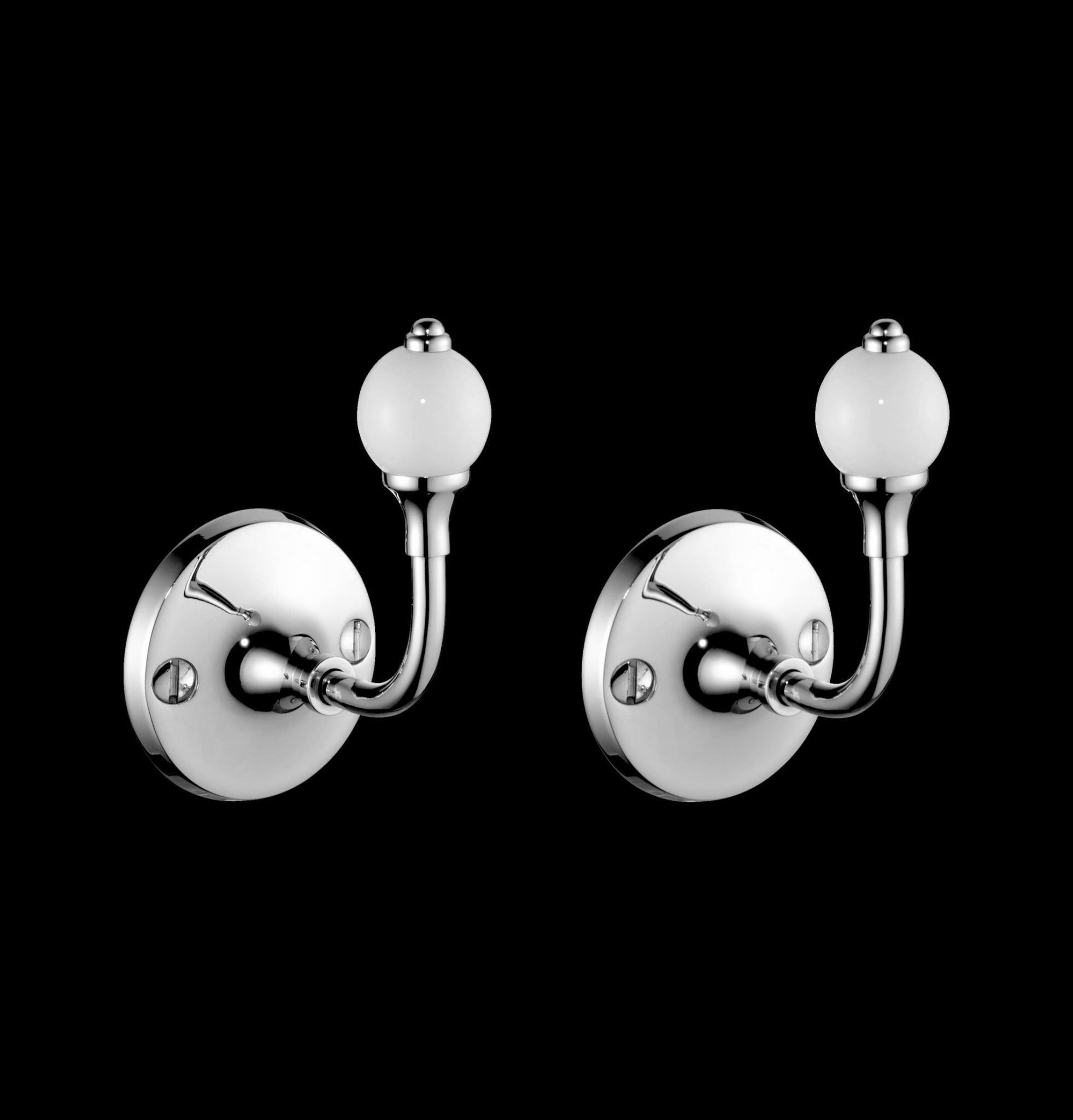 Edwardian Single Robe Hooks - Pair - Image 2