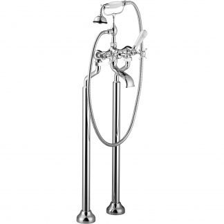 Complete Edwardian Freestanding Bath Mixer with Hand Shower