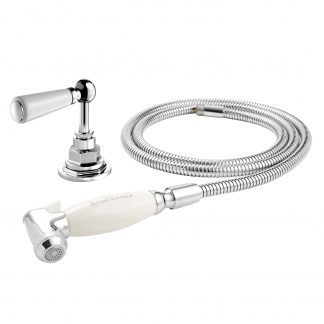 Edwardian Kitchen Rinse with Hose and Lever or Cross Top Deck Valve