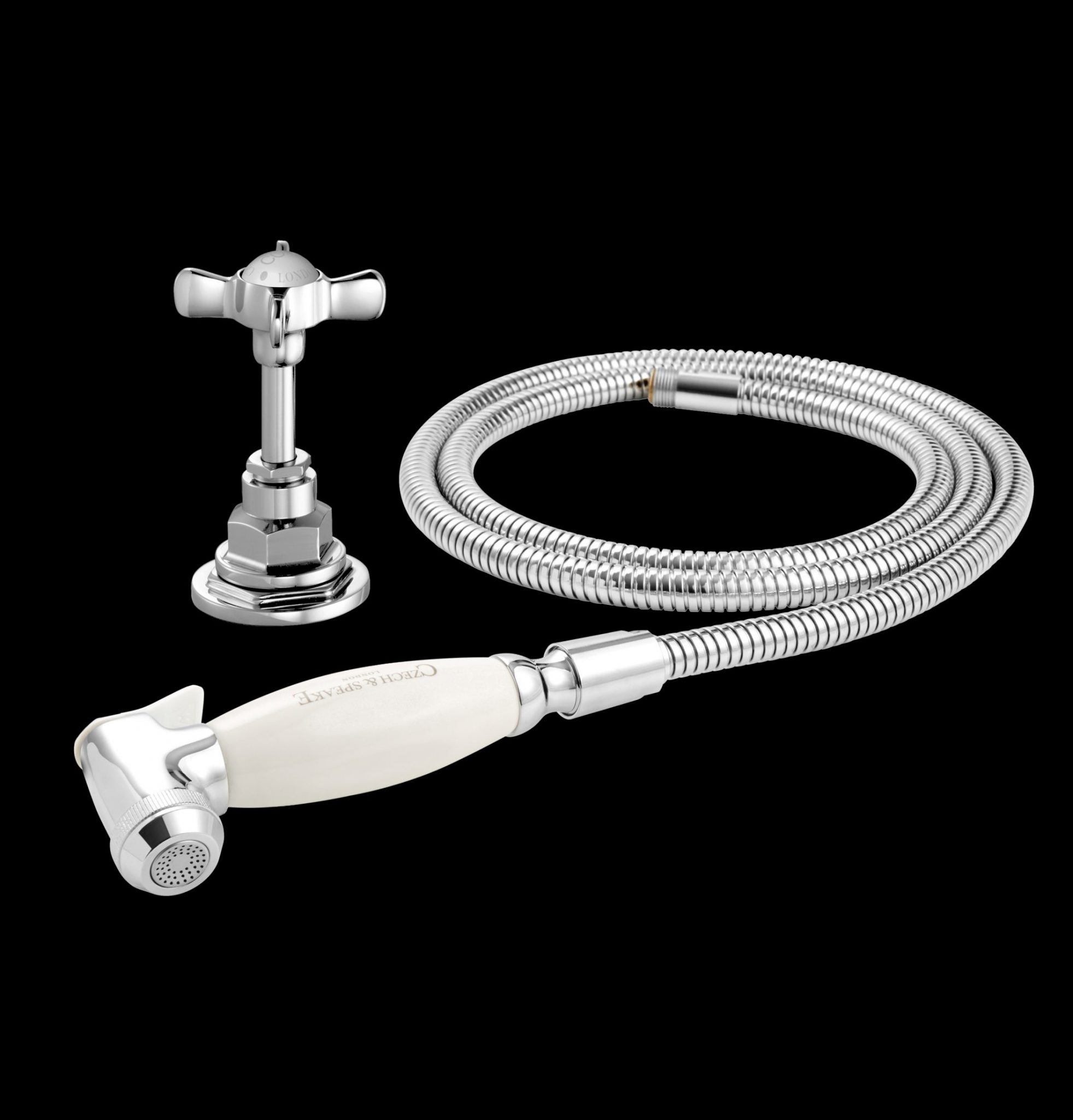 Edwardian Kitchen Rinse with Hose and Lever or Cross Top Deck Valve - Image 3