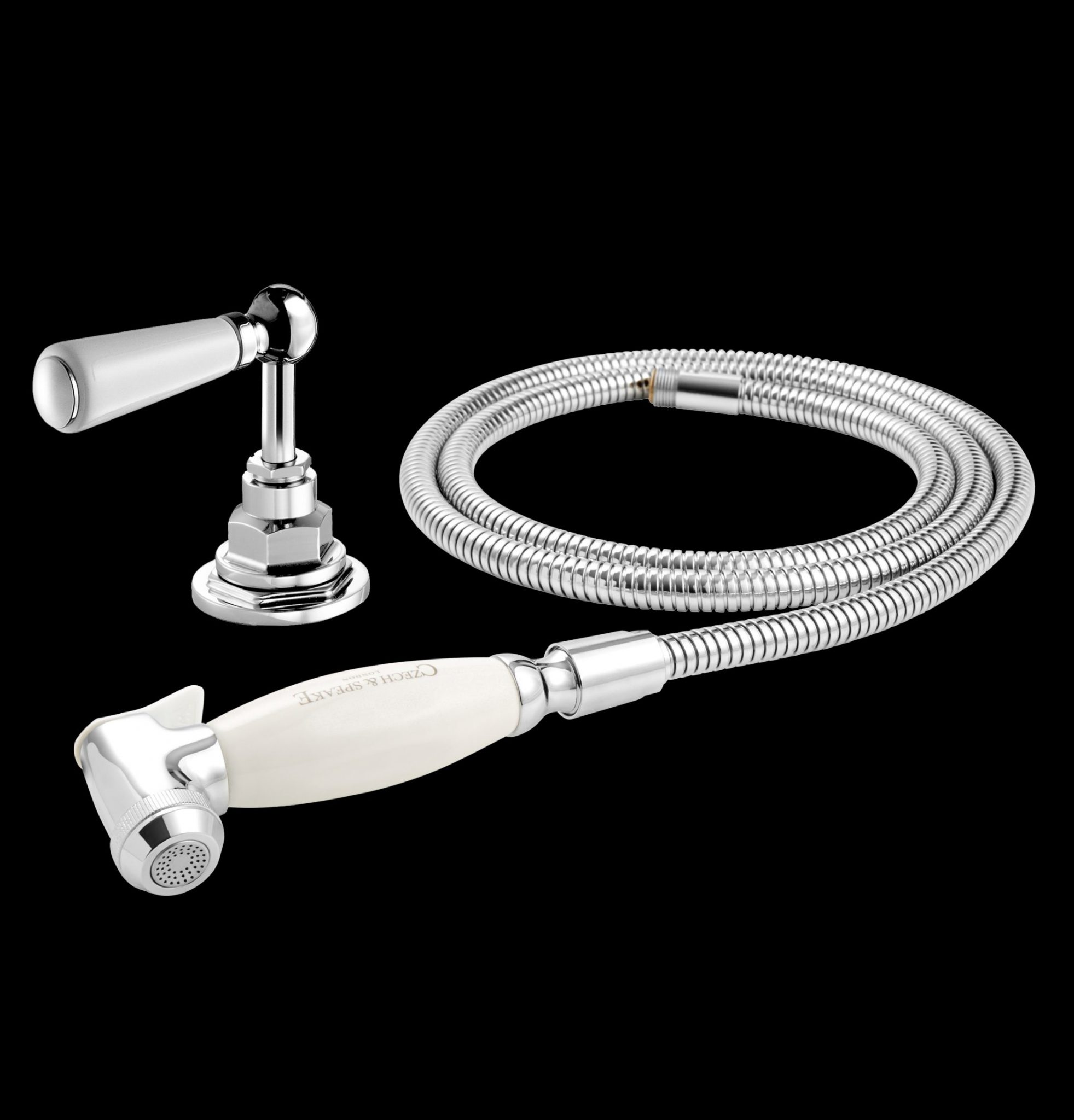 Edwardian Kitchen Rinse with Hose and Lever or Cross Top Deck Valve - Image 5