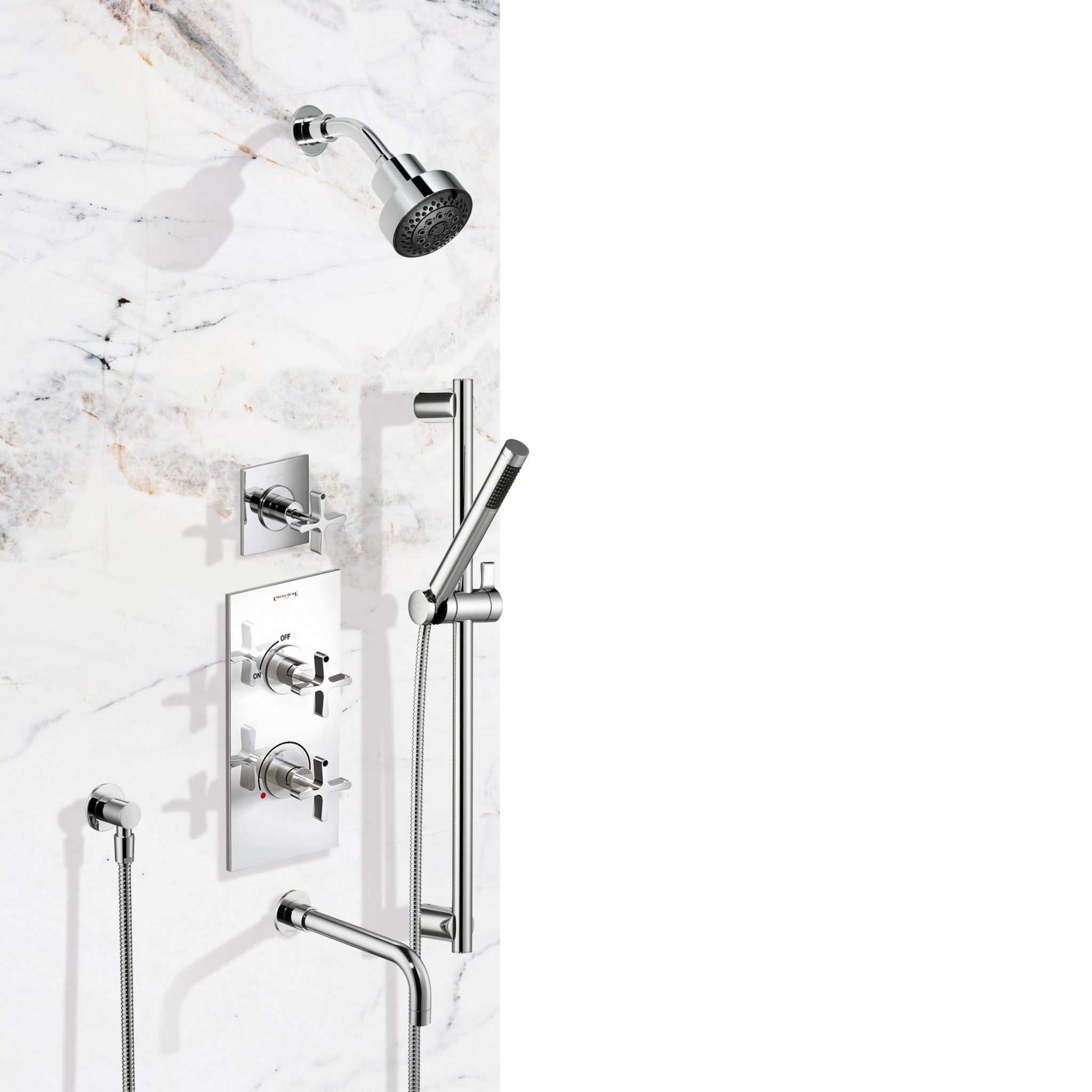 DCA Complete Shower with Concealed Thermostatic Mixer - Horizontal or Vertical - Image 3