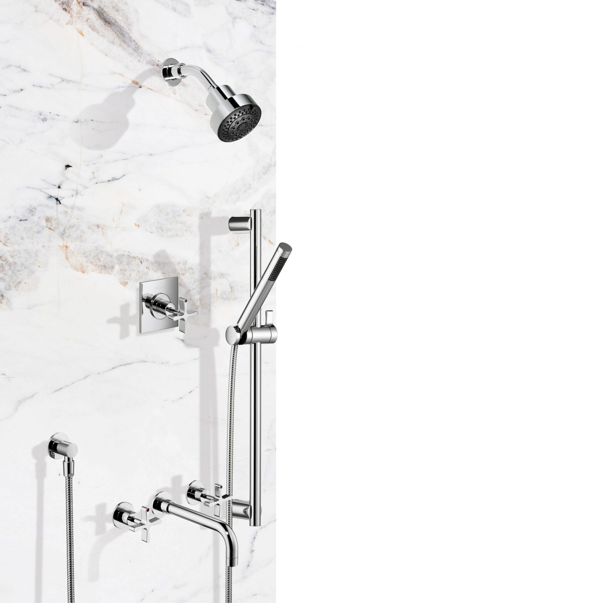 DCA Complete Shower with Bath Mixer - Wall Mounted - Image 3