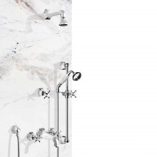 Complete Cubist Bath Shower Mixer - Wall Mounted